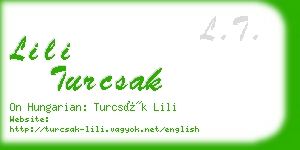 lili turcsak business card